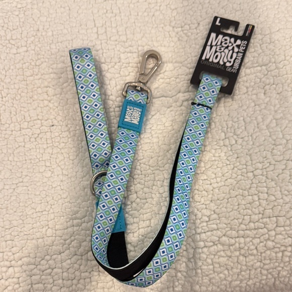 Mac & Molly Accessories - Blue Patterned Dog Leash